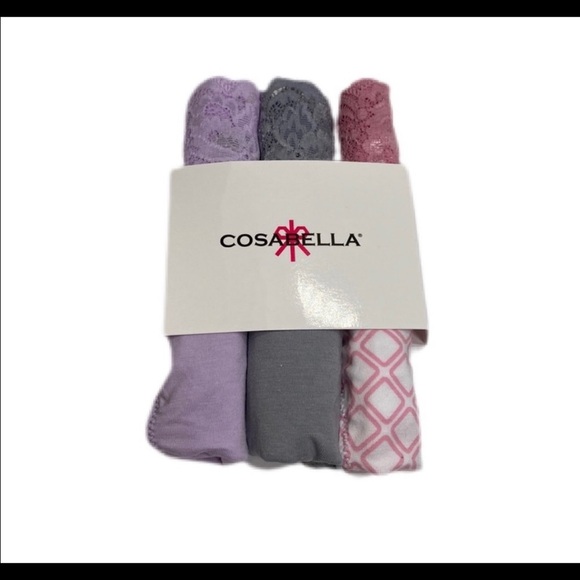 COSABELLA 3pk Hannah Cotton and Lace Thong Panties Plus Size - Picture 2 of 8